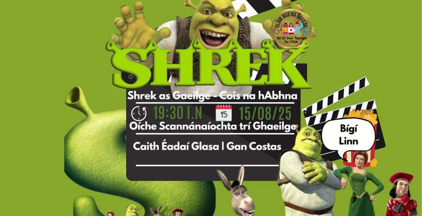 🎬 Shrek as Gaeilge – Irish-Language Film Night!